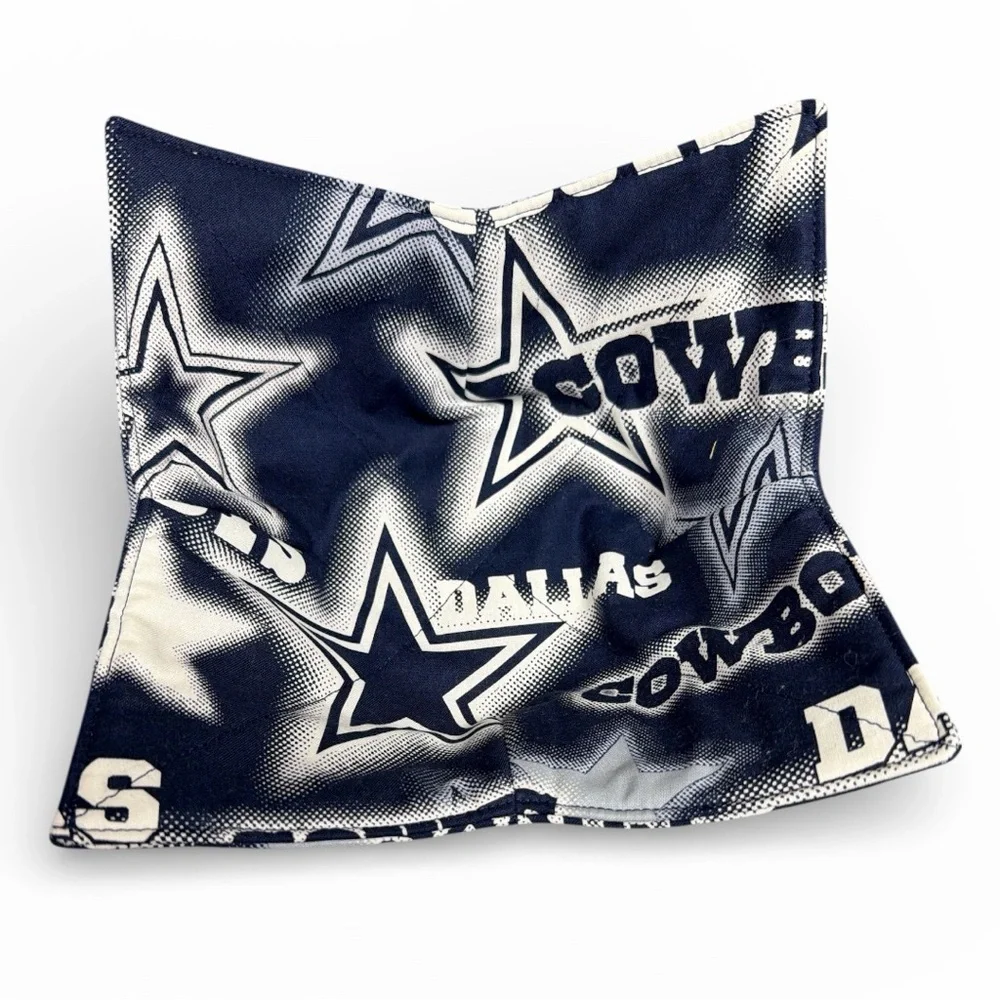 Hand Crafted Bowl Cozy Bowl Holder Microwavable  Cotton NFL Dallas Cowboys